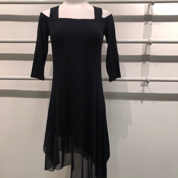 Pavo Sabor Jersey Dress with Chiffon - Picture 3 of 5